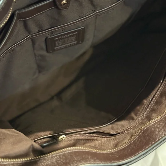 Coach Oxblood Leather Tote - Picture 5 of 9